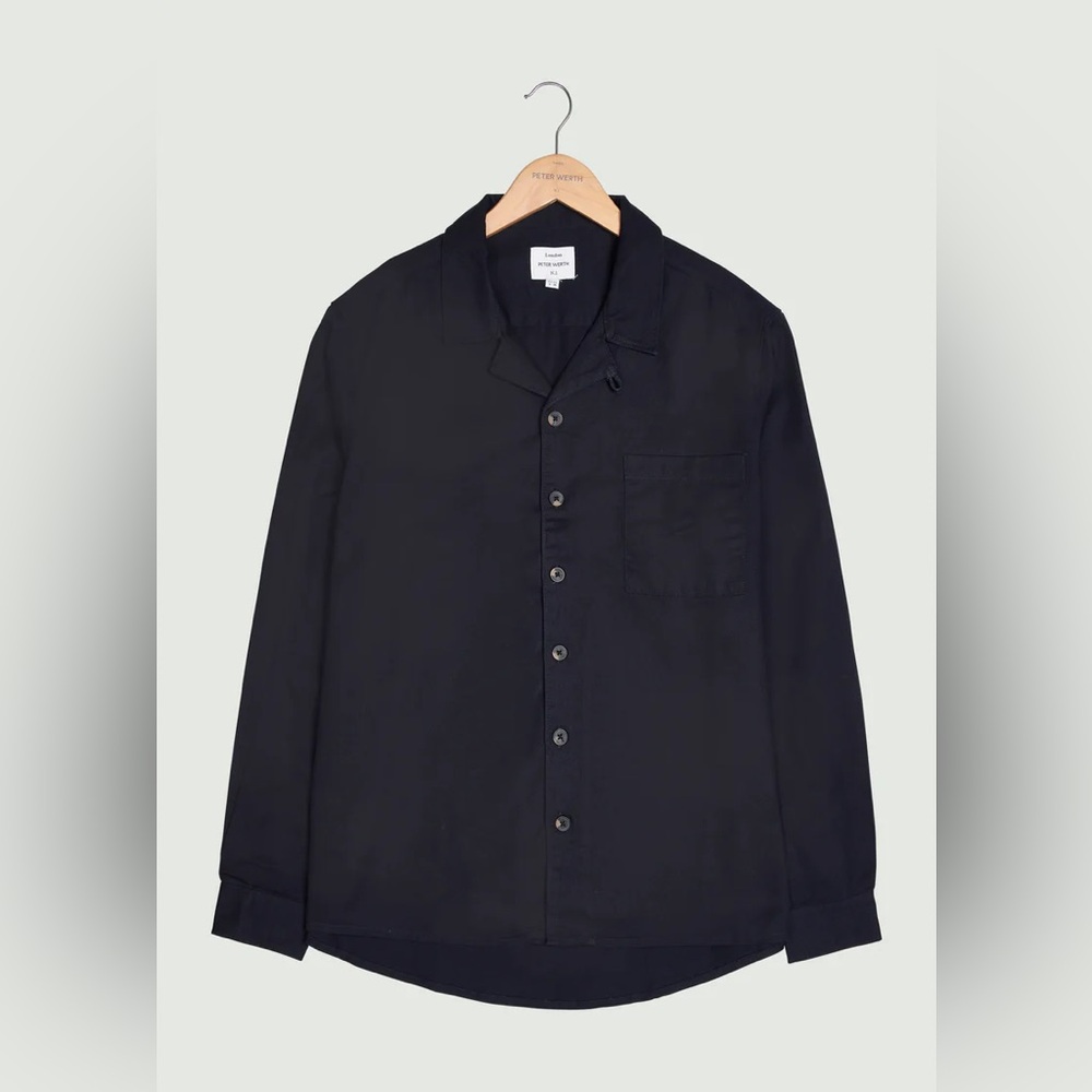 *NWT* Peter Werth | Brixton Black Button Up Dress Overshirt | Sz L